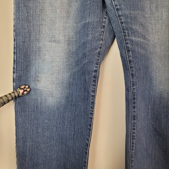 Vintage Calvin Klein Jeans Mens 36x30 Blue Medium Wash Cotton Straight Baggy Y2K - Picture 7 of 16